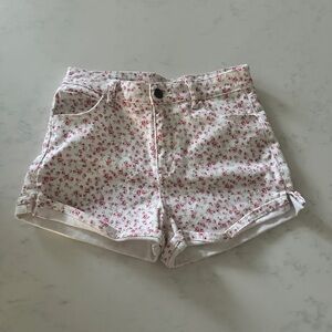 COPPER KEY Big Girl’s Floral Cuffed Shorts Size 14 Pink White Dillard’s